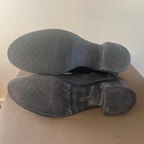 Ankle Boots Size 7 Women's Etienne Aigner Black Leather Buckle Booties - Picture 4 of 5